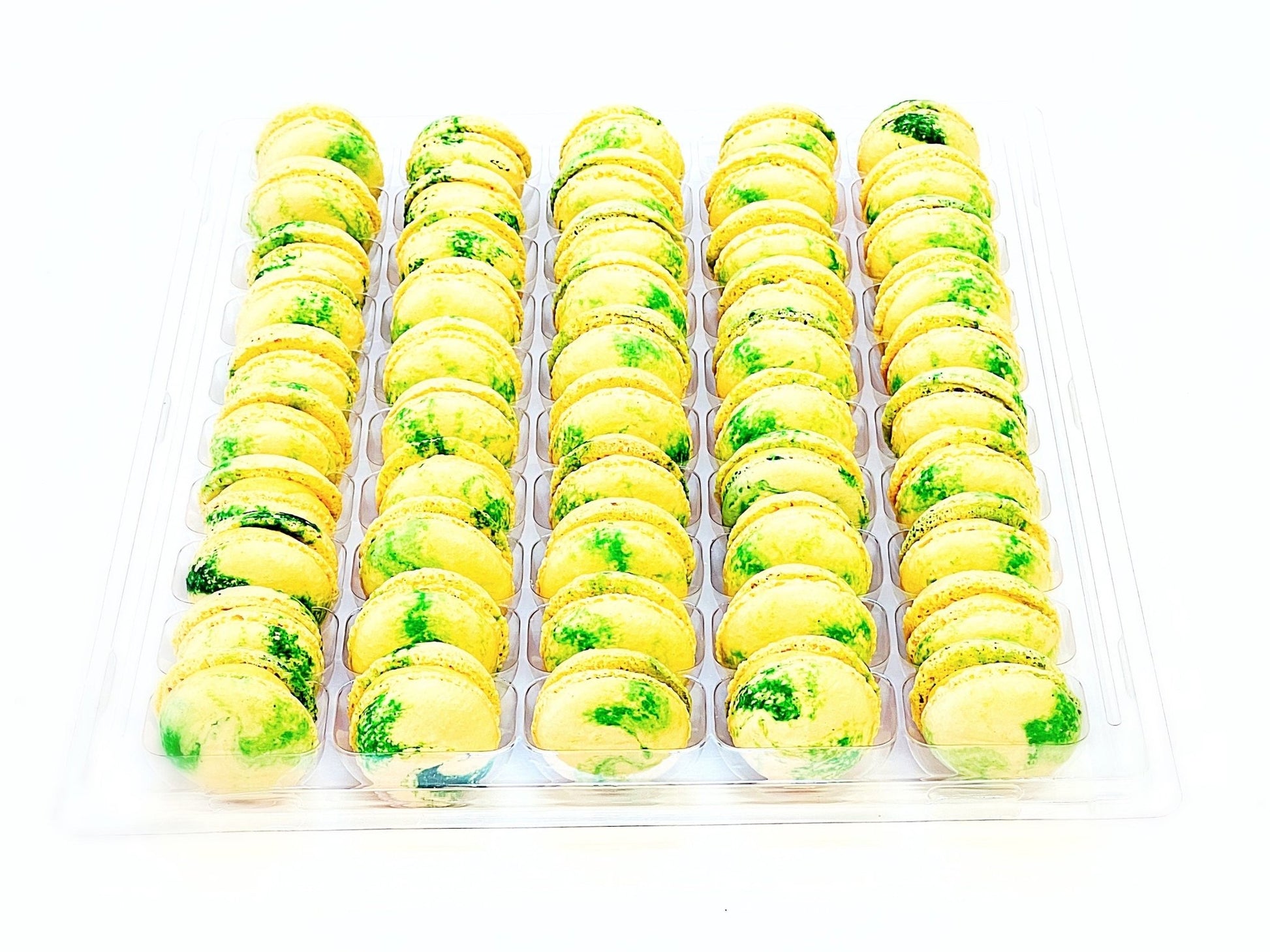 50 Pack Papaya Buttercream French Macaron Value Pack - Macaron Centrale