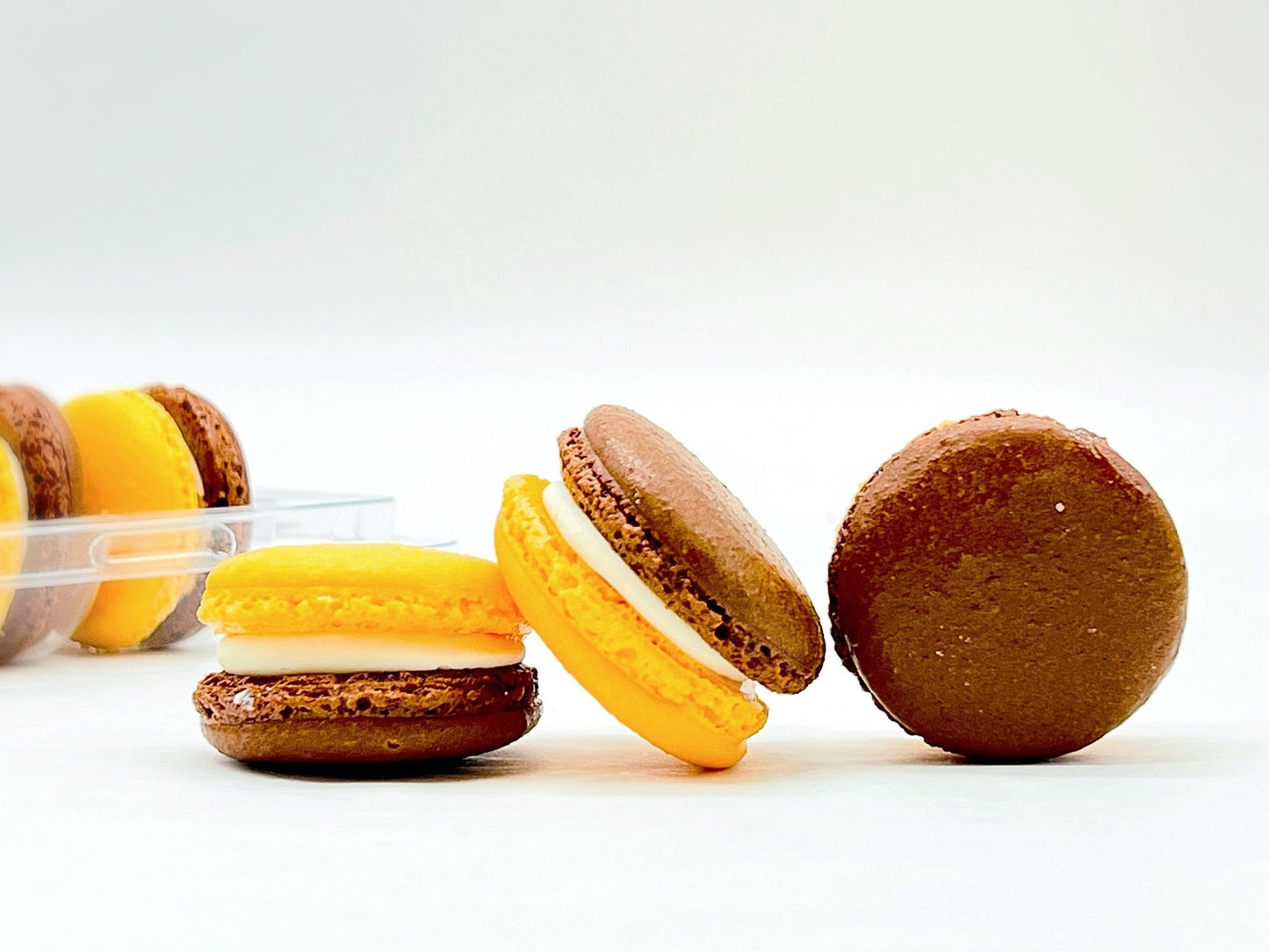 50 Pack Papaya French Macaron Value Pack - Macaron Centrale