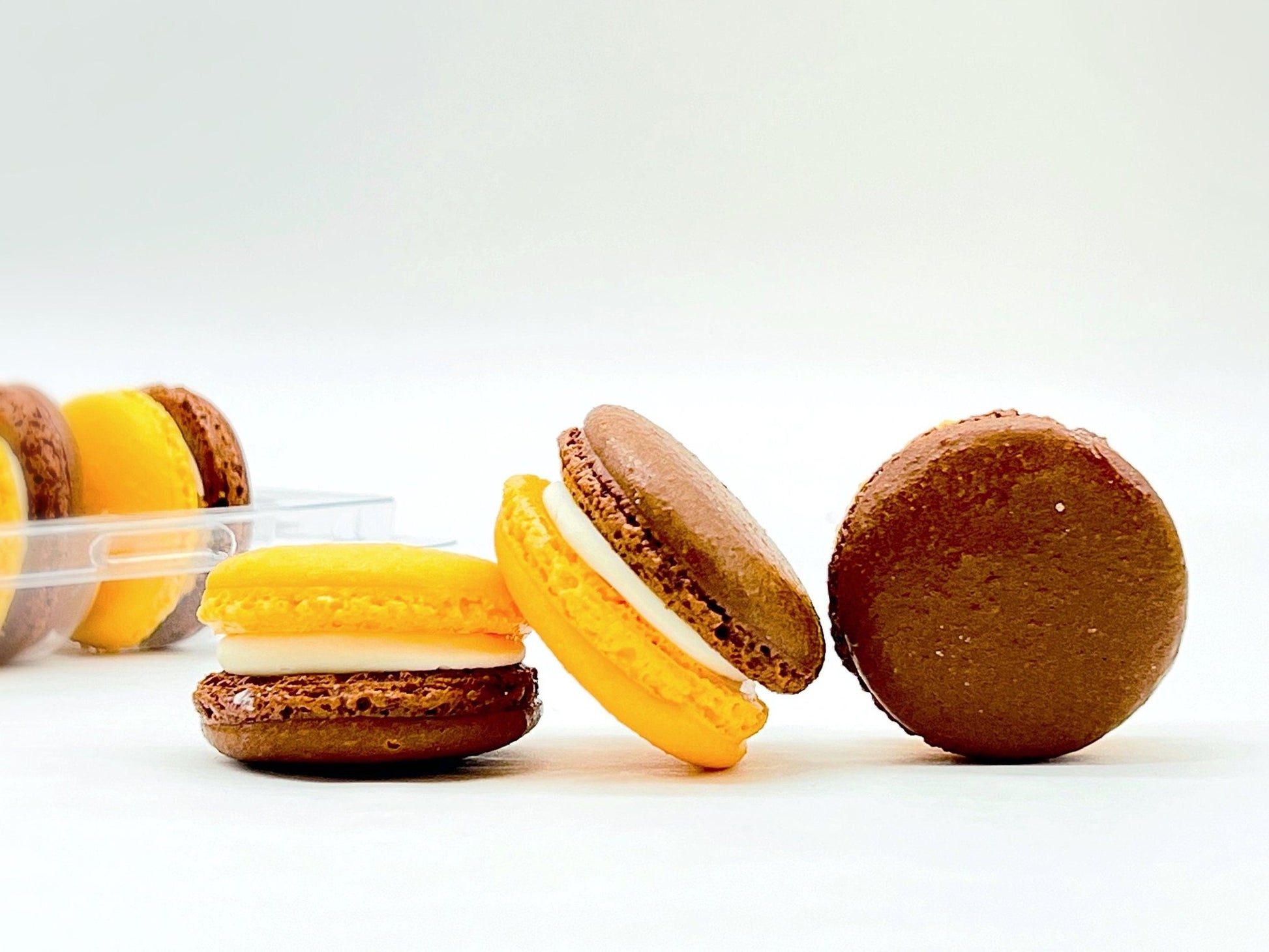 50 Pack Papaya French Macaron Value Pack - Macaron Centrale