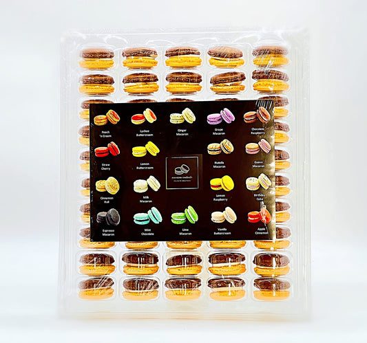 50 Pack Papaya French Macaron Value Pack - Macaron Centrale