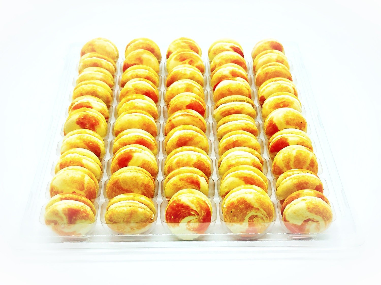 50 Pack Peach'n Cream French Macaron Value Pack - Macaron Centrale