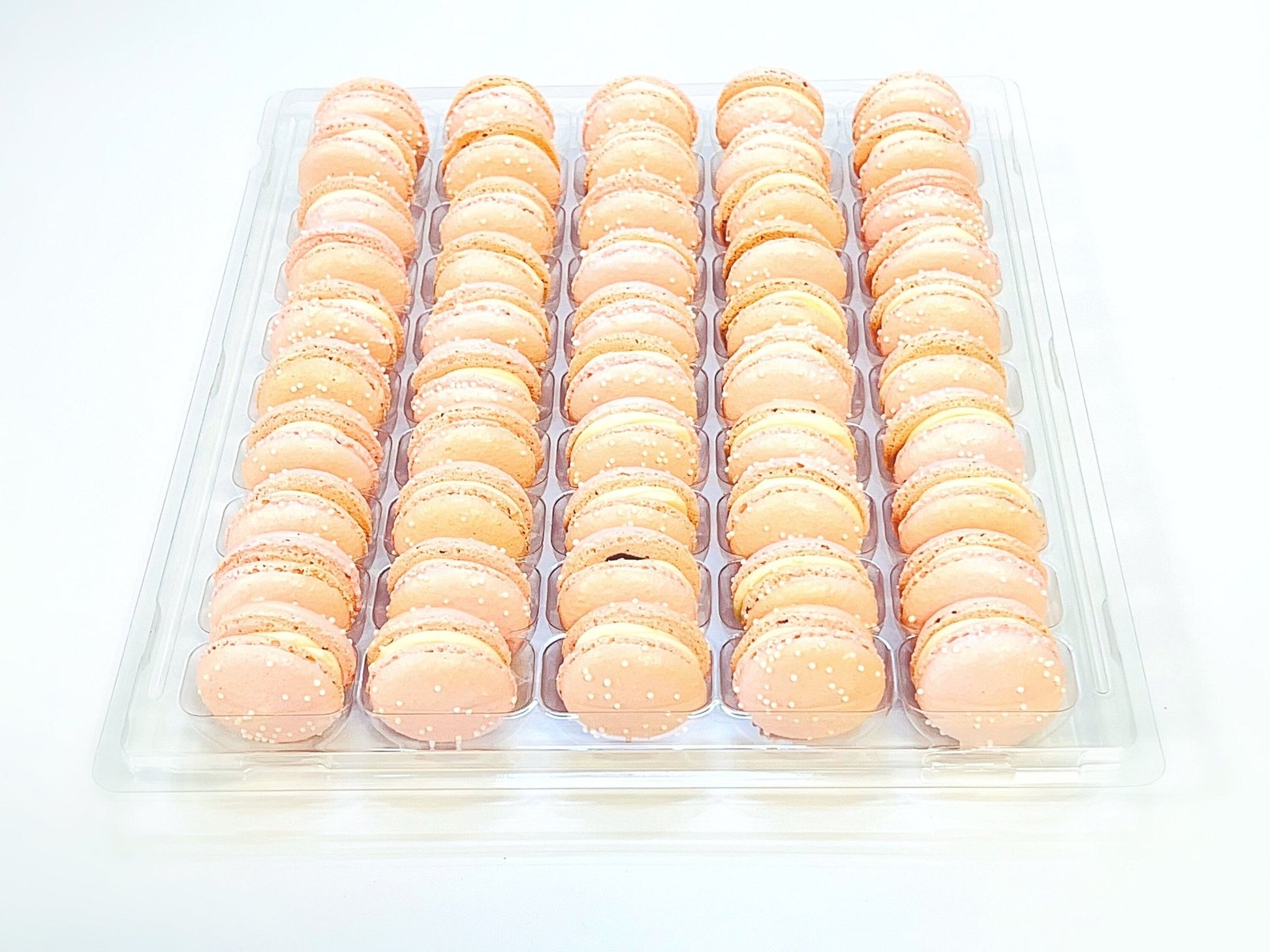 50 Pack Peppermint Raspberry French Macaron Value Pack - Macaron Centrale