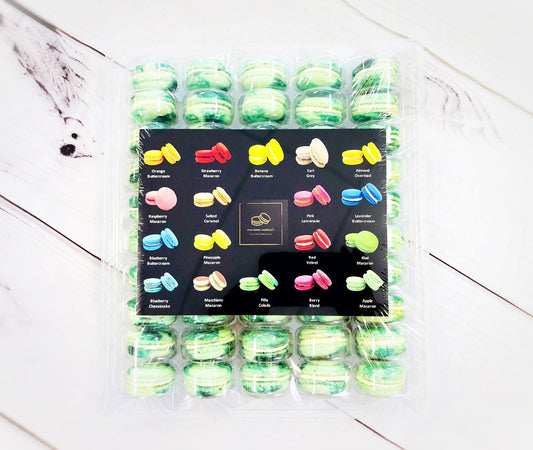 50 Pack Piña Colada Macarons French Macaron Value Pack - Macaron Centrale