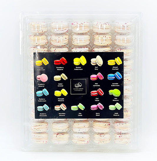 50 Pack Pomegranate Ginger French Macaron Value Pack - Macaron Centrale