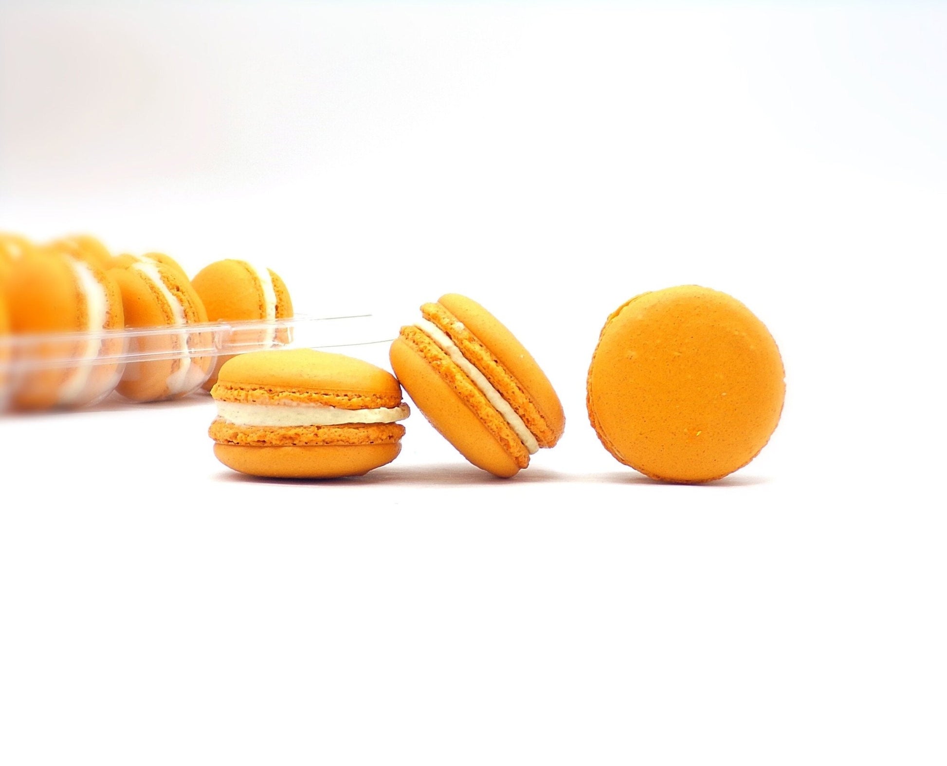 50 Pack Pumpkin French Macaron Value Pack - Macaron Centrale