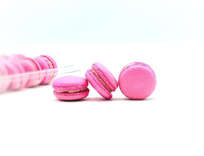 50 Pack Raspberry Buttercream French Macaron Value Pack - Macaron Centrale