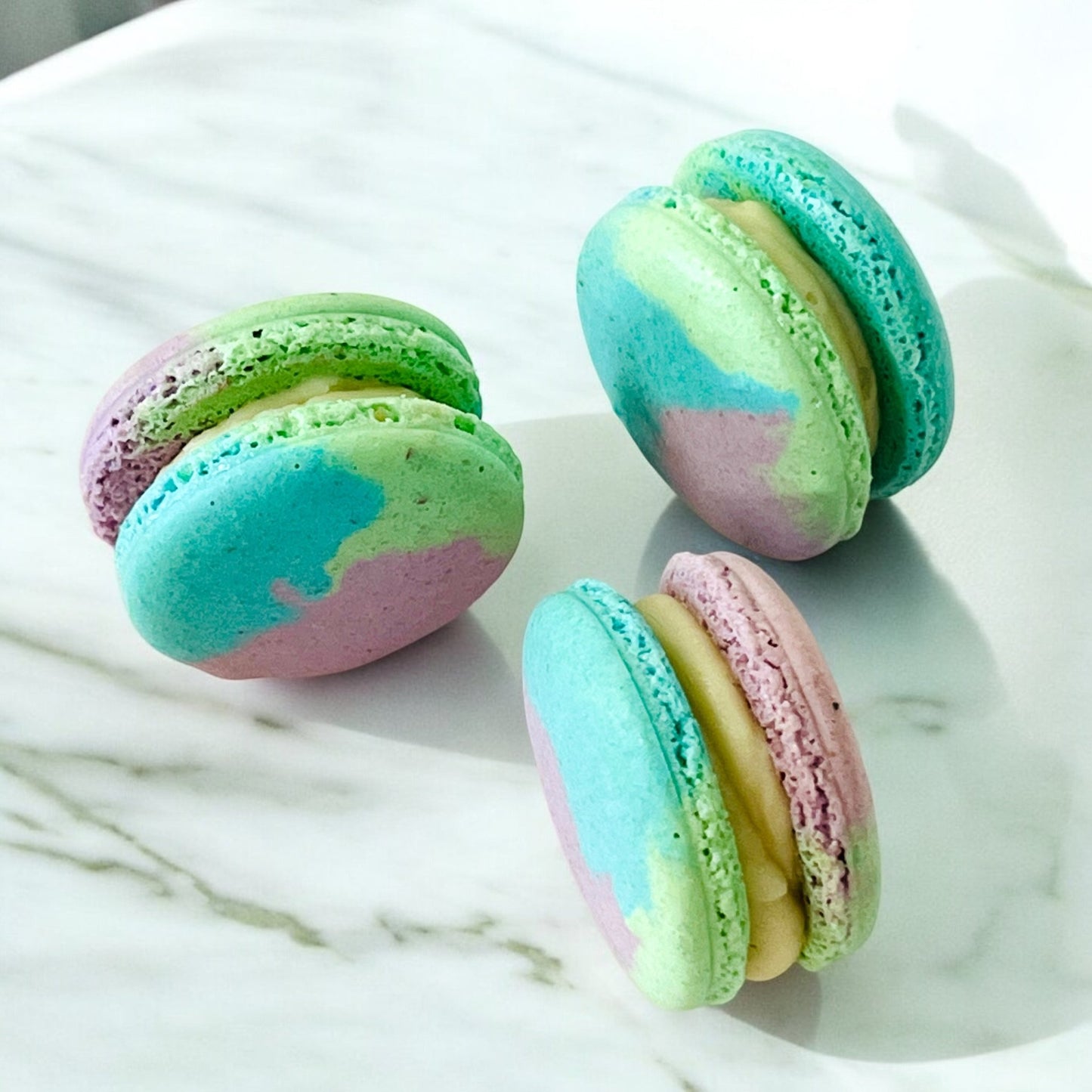 50 Pack Rose Raspberry French Macarons - Macaron Centrale
