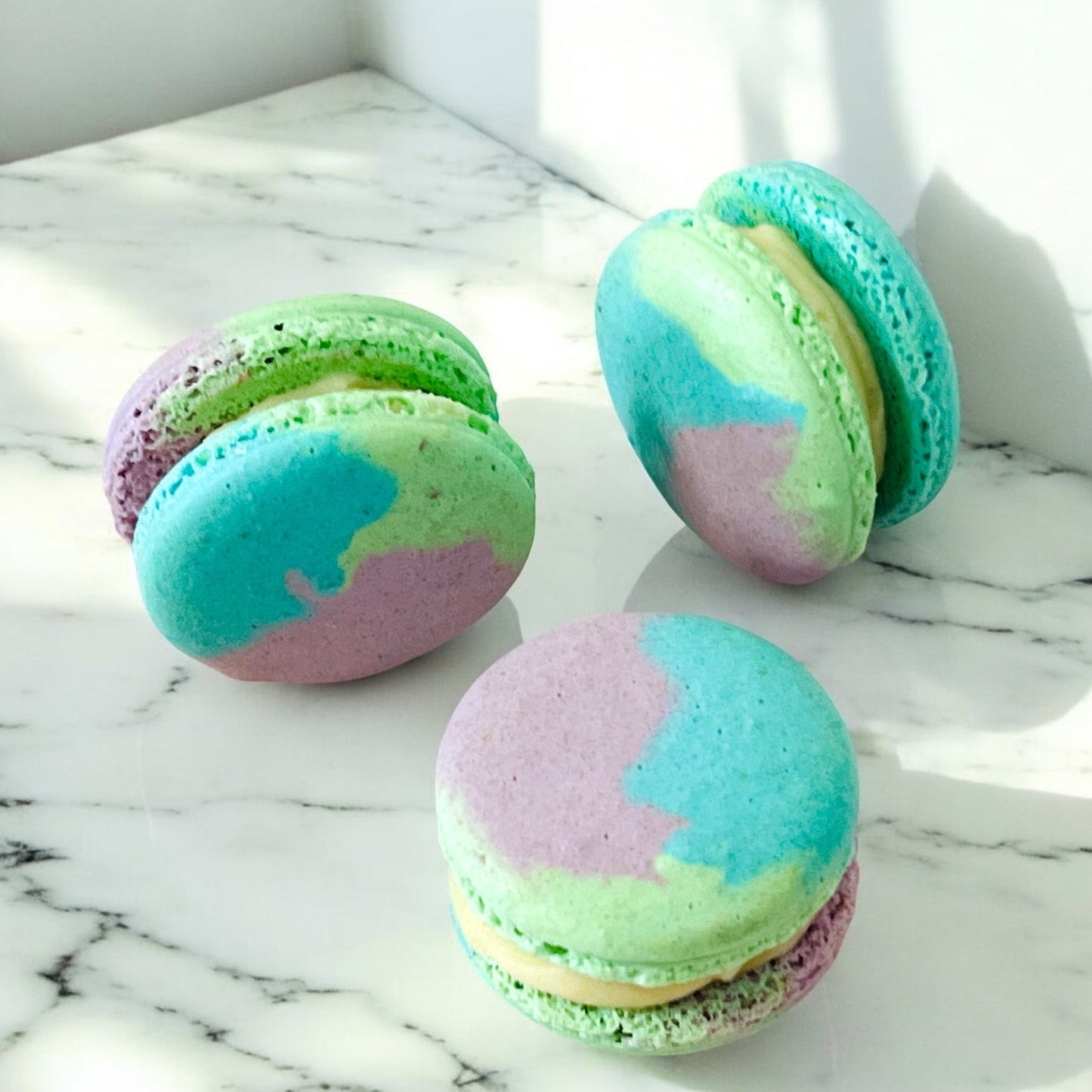 50 Pack Rose Raspberry French Macarons - Macaron Centrale