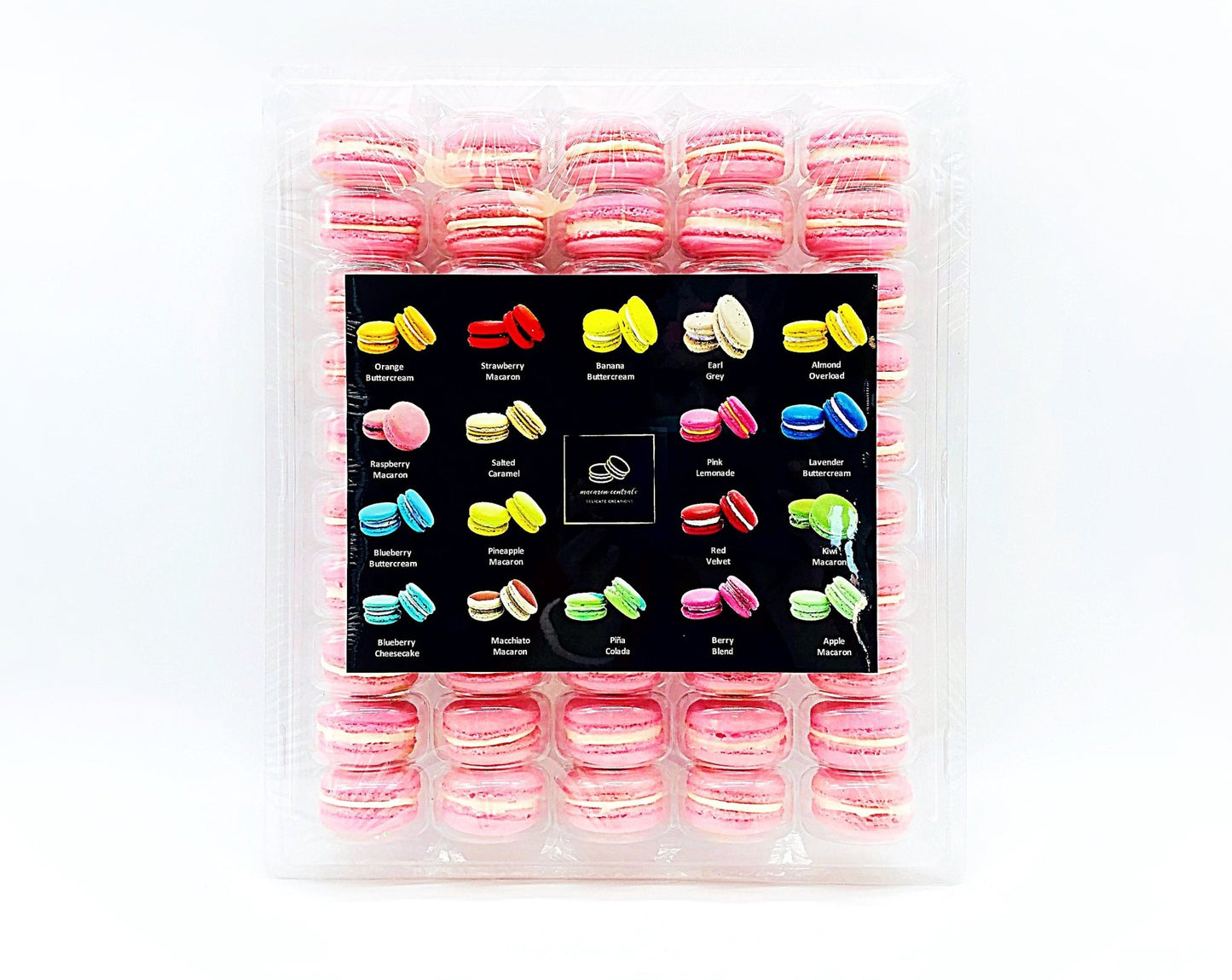 50 Pack Rosewater French Macaron Value Pack - Macaron Centrale