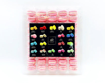 50 Pack Rosewater French Macaron Value Pack - Macaron Centrale