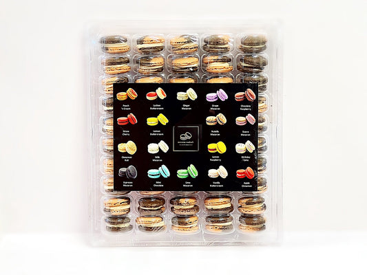 50 Pack Rum & Raisin French Macaron Value Pack - Macaron Centrale