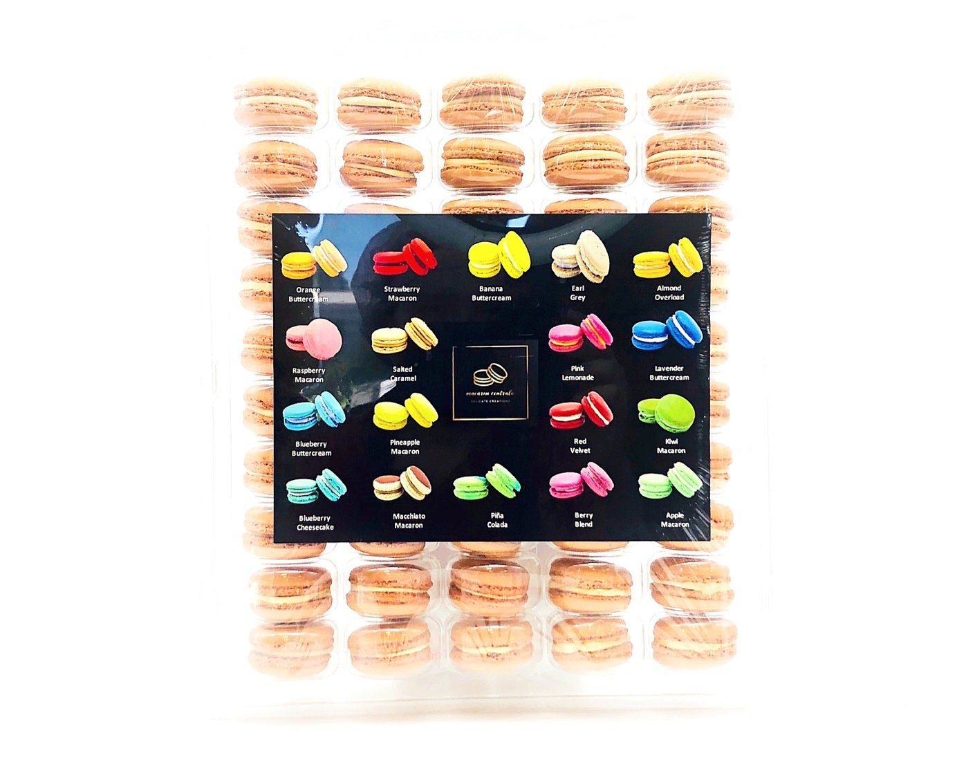 50 Pack Salted Caramel French Macaron Value Pack - Macaron Centrale