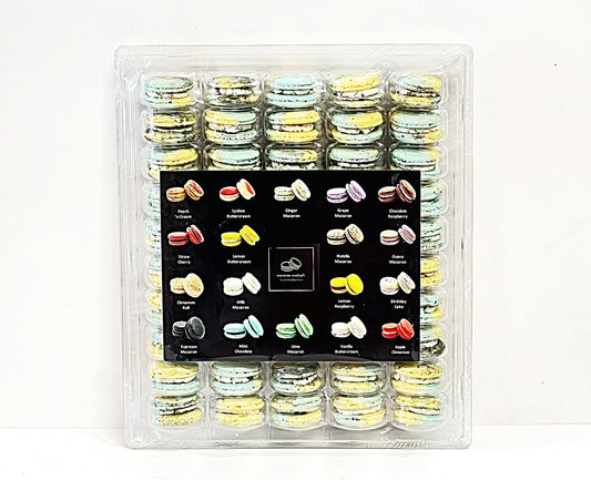 50 Pack Space Edition Mac | Pastel Blue Nebula Macarons - Macaron Centrale