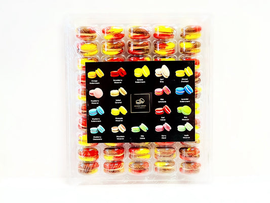 50 Pack Strawberry Caramel French Macaron Value Pack - Macaron Centrale