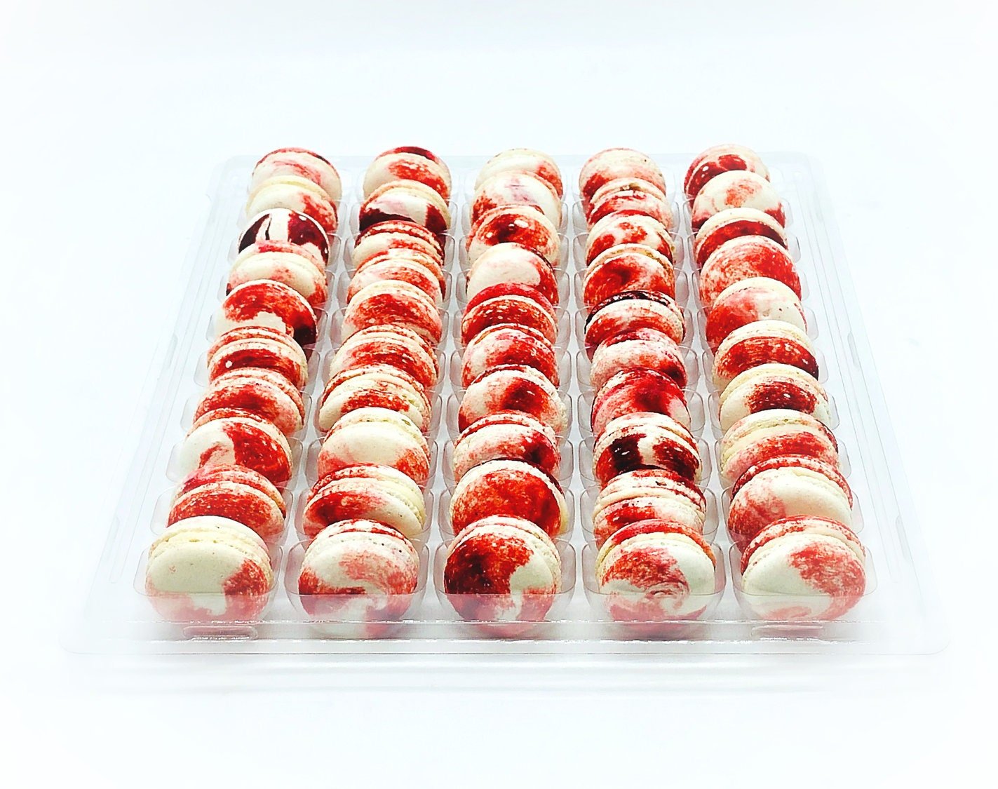 50 Pack Strawberry Cheesecake French Macaron Value Pack - Macaron Centrale