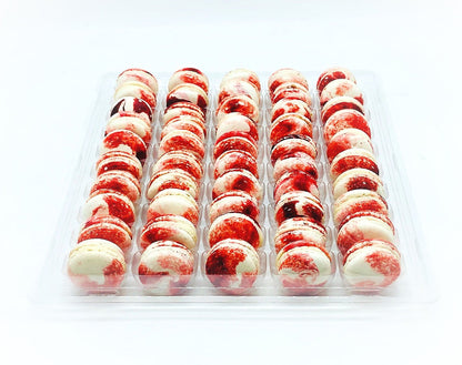 50 Pack Strawberry Cheesecake French Macaron Value Pack - Macaron Centrale