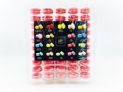 50 Pack Strawberry French Macaron Value Pack - Macaron Centrale