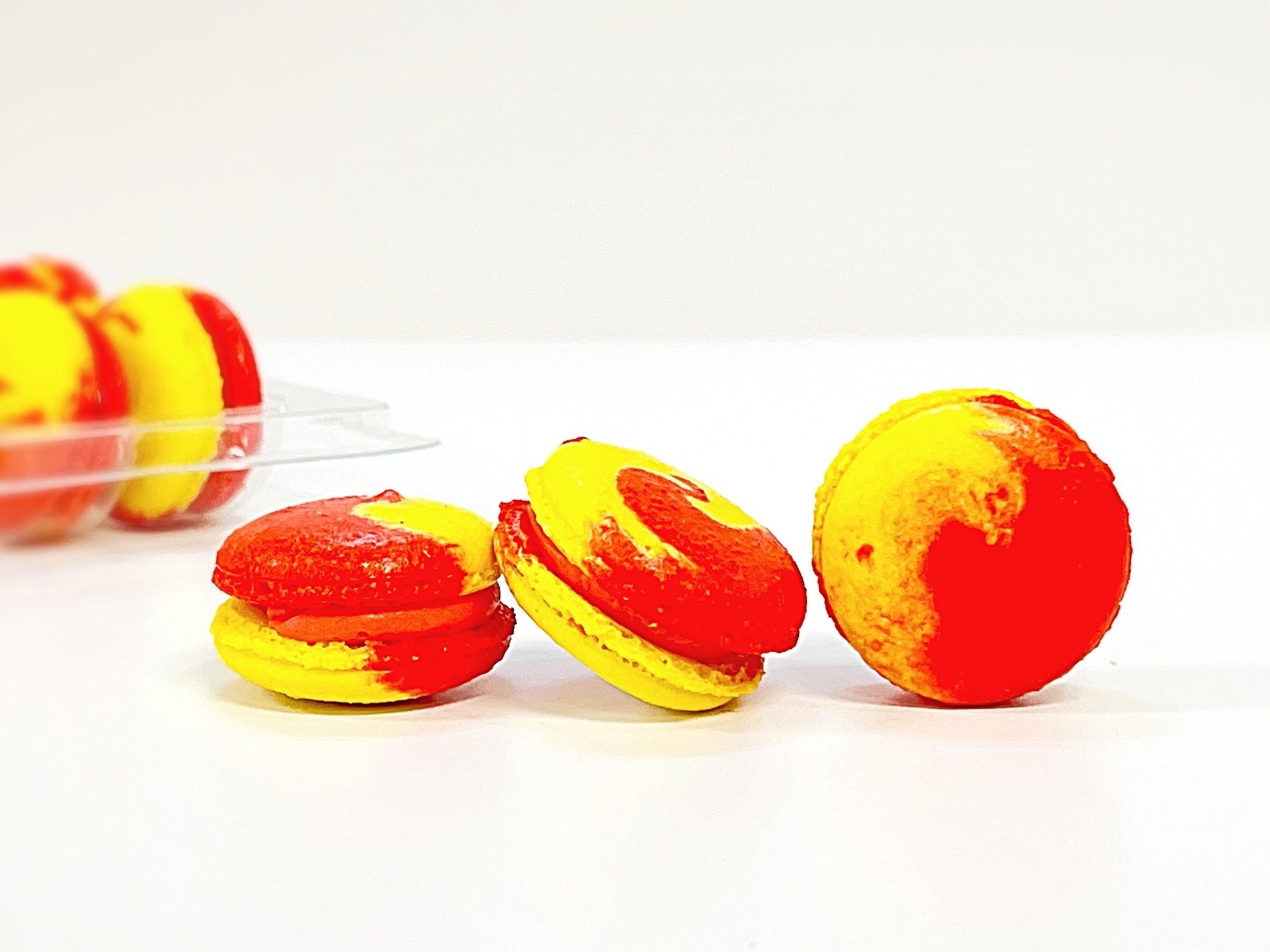 50 Pack Strawberry Pineapple French Macaron Value Pack - Macaron Centrale