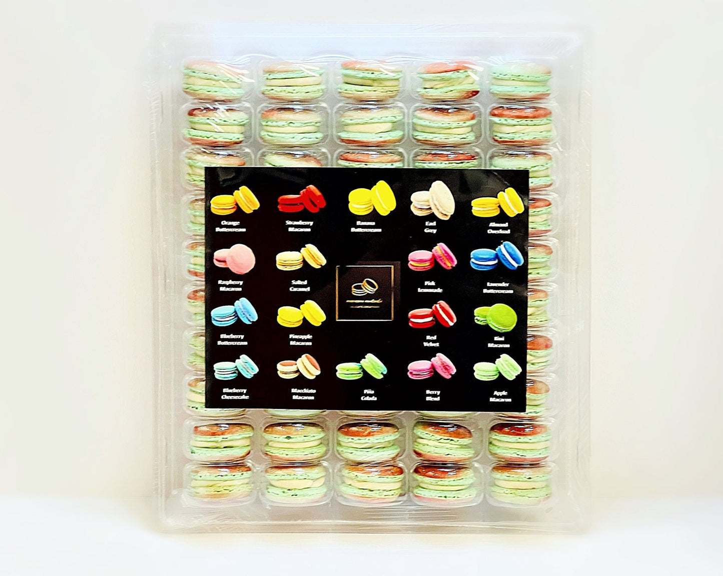 50 Pack Strawberry Rhubarb French Macaron Value Pack - Macaron Centrale