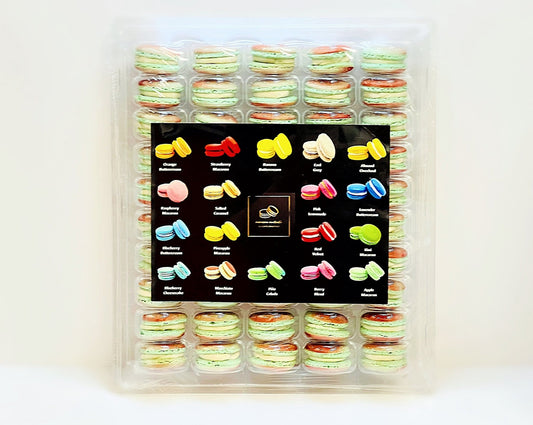 50 Pack Strawberry Rhubarb French Macaron Value Pack - Macaron Centrale