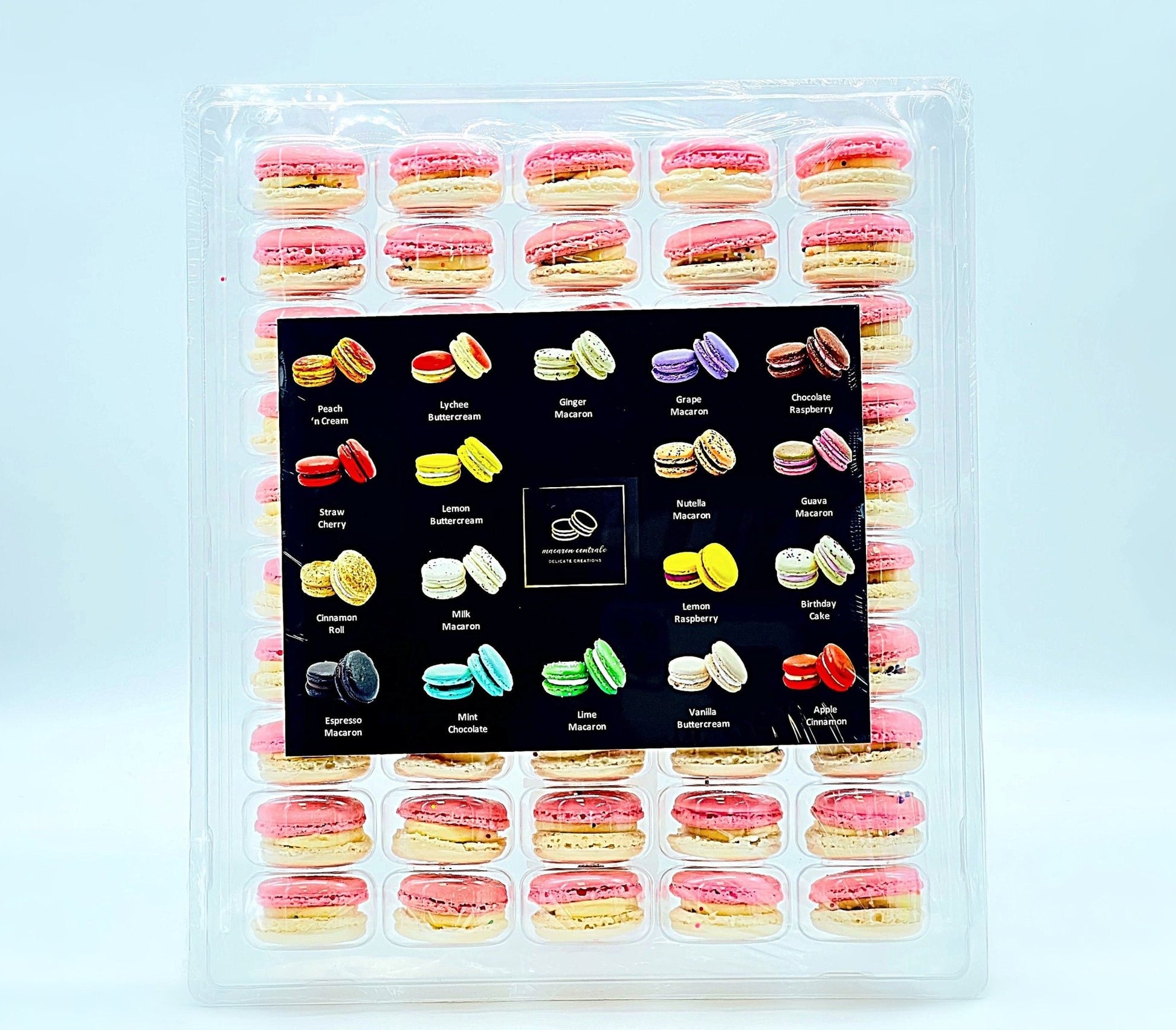 50 Pack Strawberry Sundae French Macaron Value Pack - Macaron Centrale