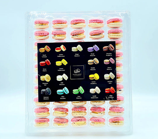 50 Pack Strawberry Sundae French Macaron Value Pack - Macaron Centrale