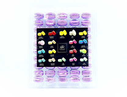50 Pack Taro French Macaron Value Pack - Macaron Centrale