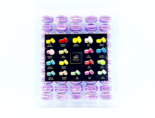 50 Pack Taro French Macaron Value Pack - Macaron Centrale