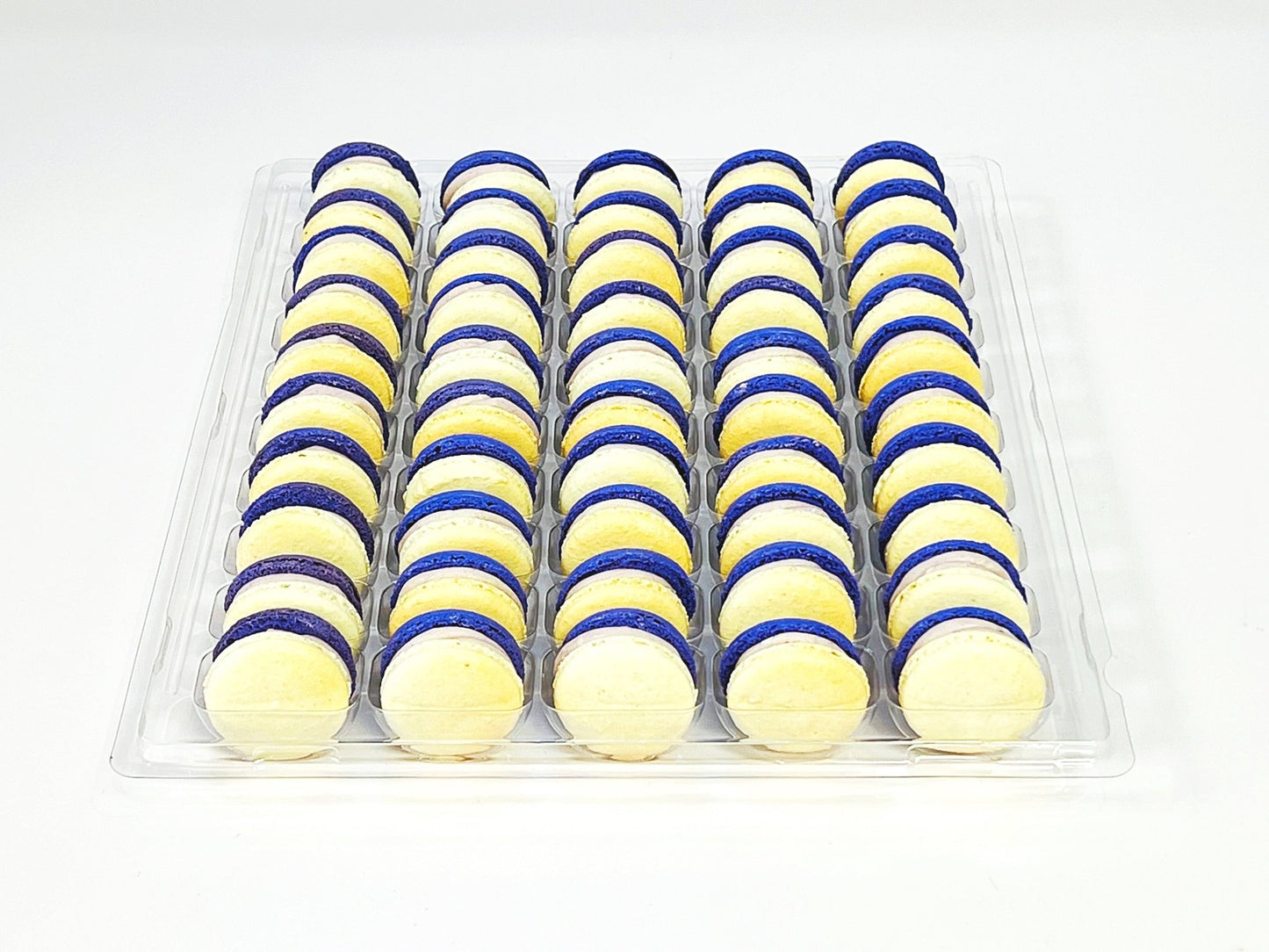 50 Pack Taro White Chocolate Ganache Macarons Value Pack - Macaron Centrale