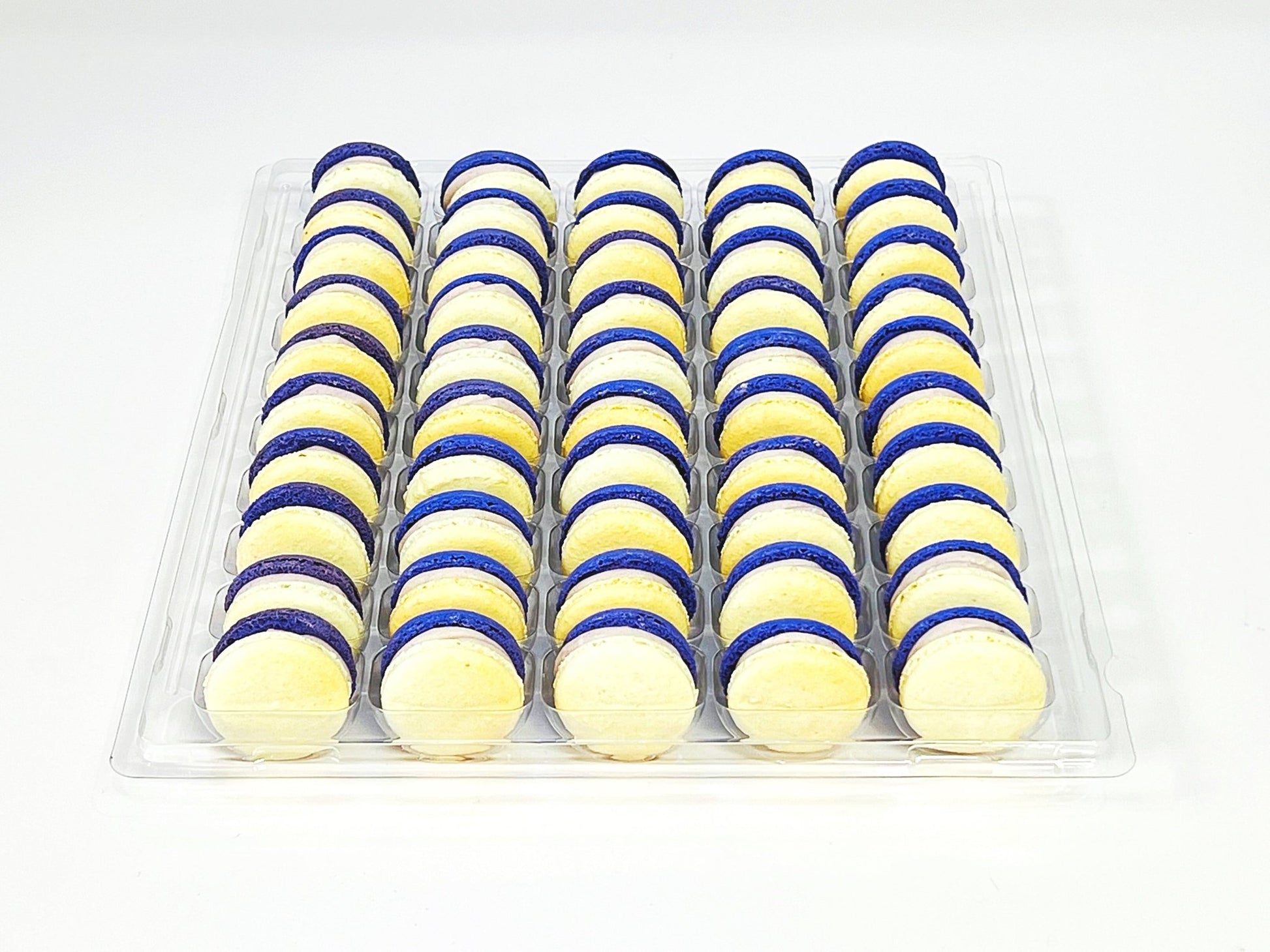 50 Pack Taro White Chocolate Ganache Macarons Value Pack - Macaron Centrale