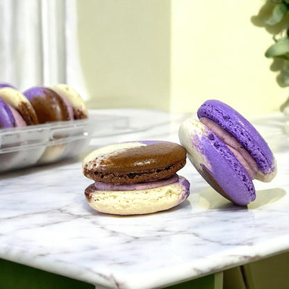 50 Pack Ube Coconut French Macaron Value Pack - Macaron Centrale