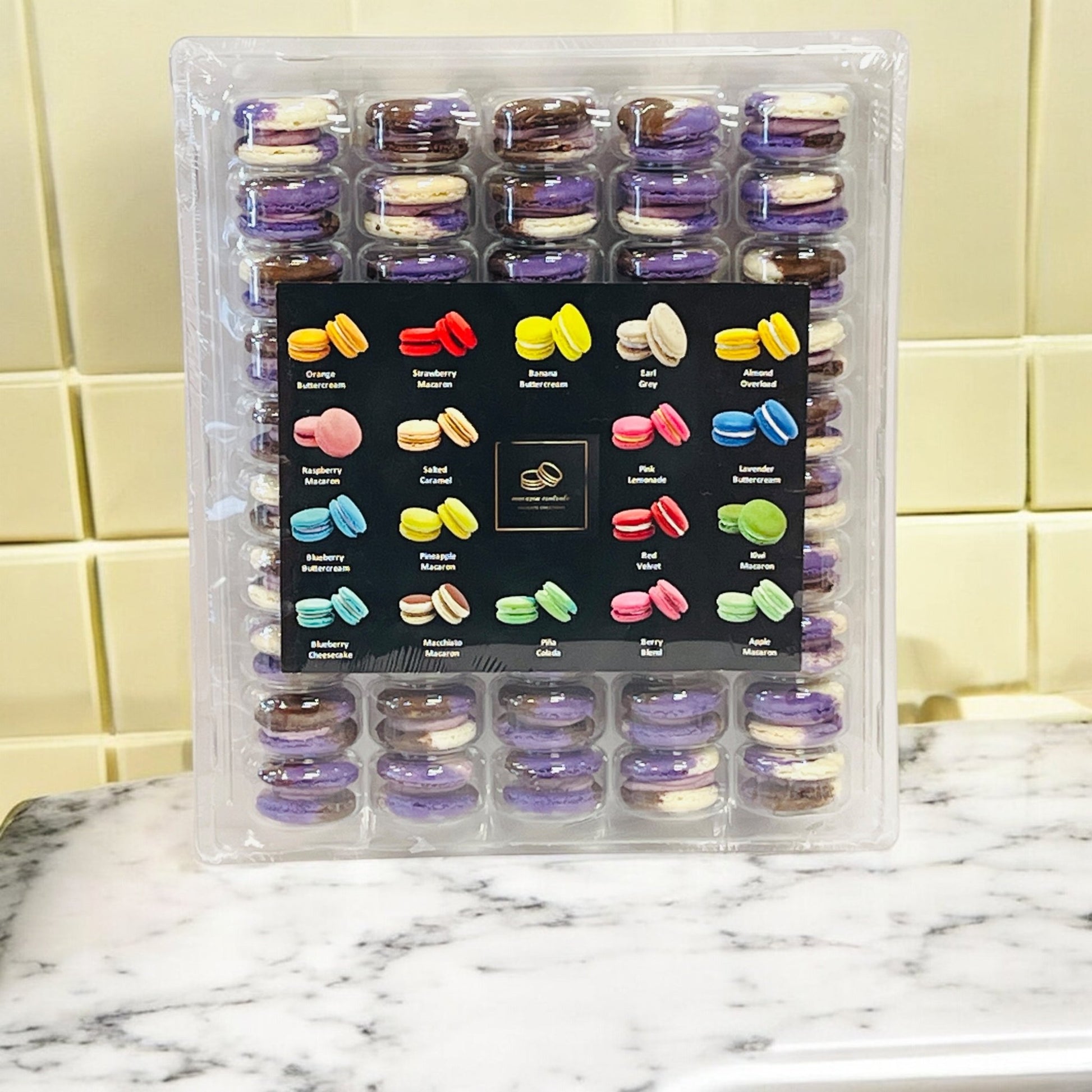 50 Pack Ube Coconut French Macaron Value Pack - Macaron Centrale