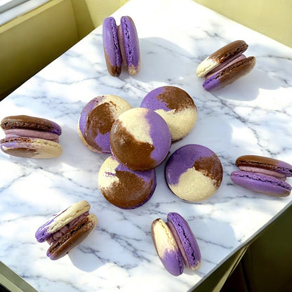50 Pack Ube Coconut French Macaron Value Pack - Macaron Centrale