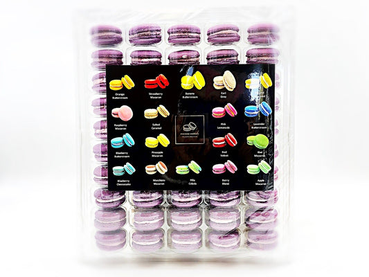 50 Pack Ube French Macaron Value Pack - Macaron Centrale