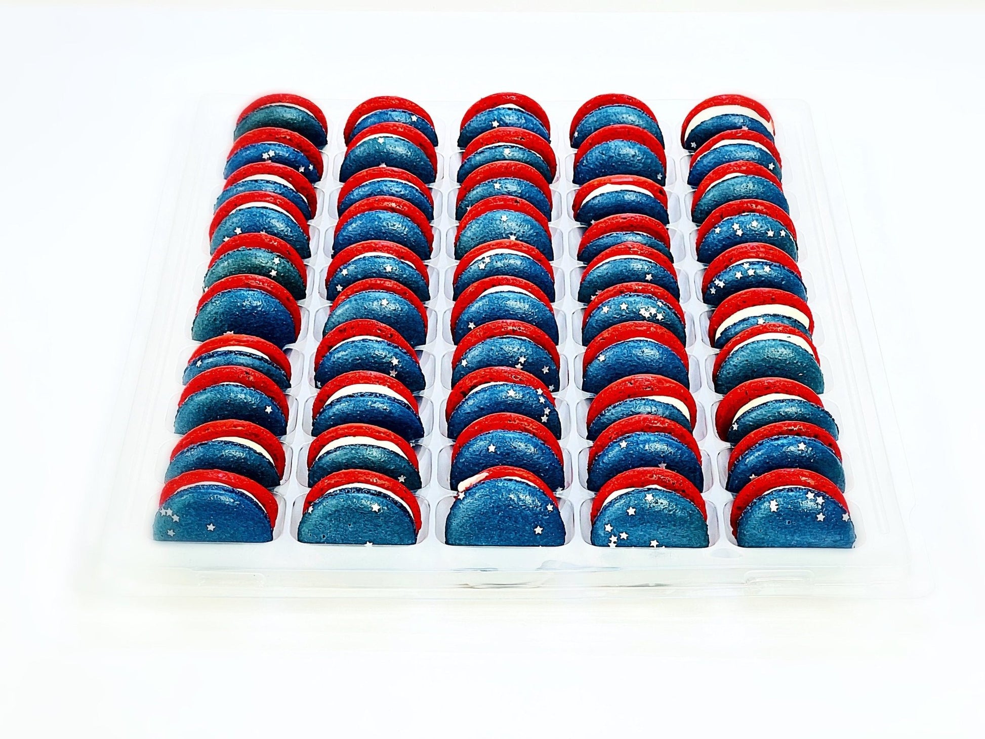 50 Pack United States of Macarons | Twinkling Star Pack French Macarons Value Pack - Macaron Centrale