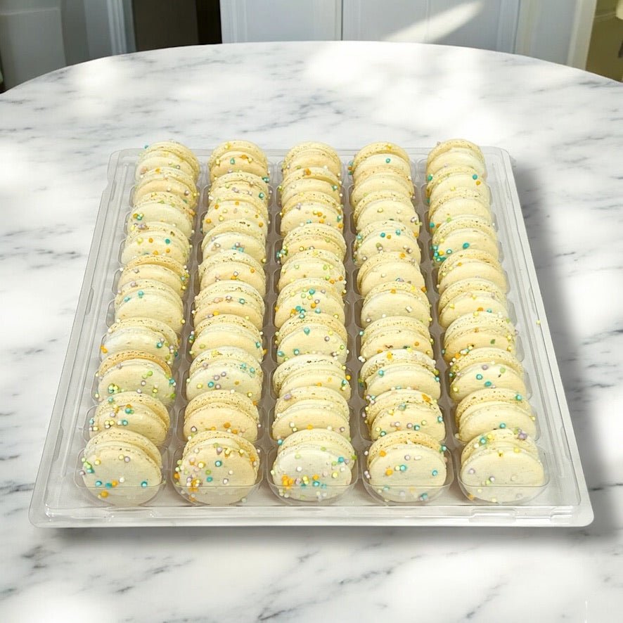 50 Pack Vanilla Mellow Dream French Macarons Value Pack - Macaron Centrale