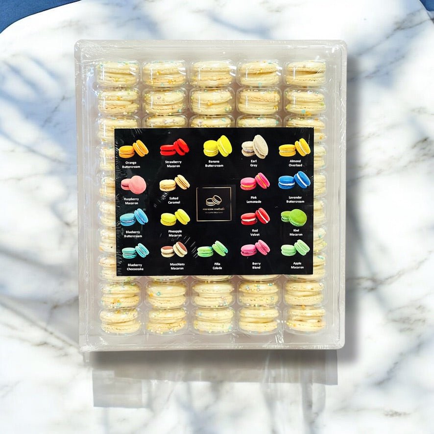 50 Pack Vanilla Mellow Dream French Macarons Value Pack - Macaron Centrale