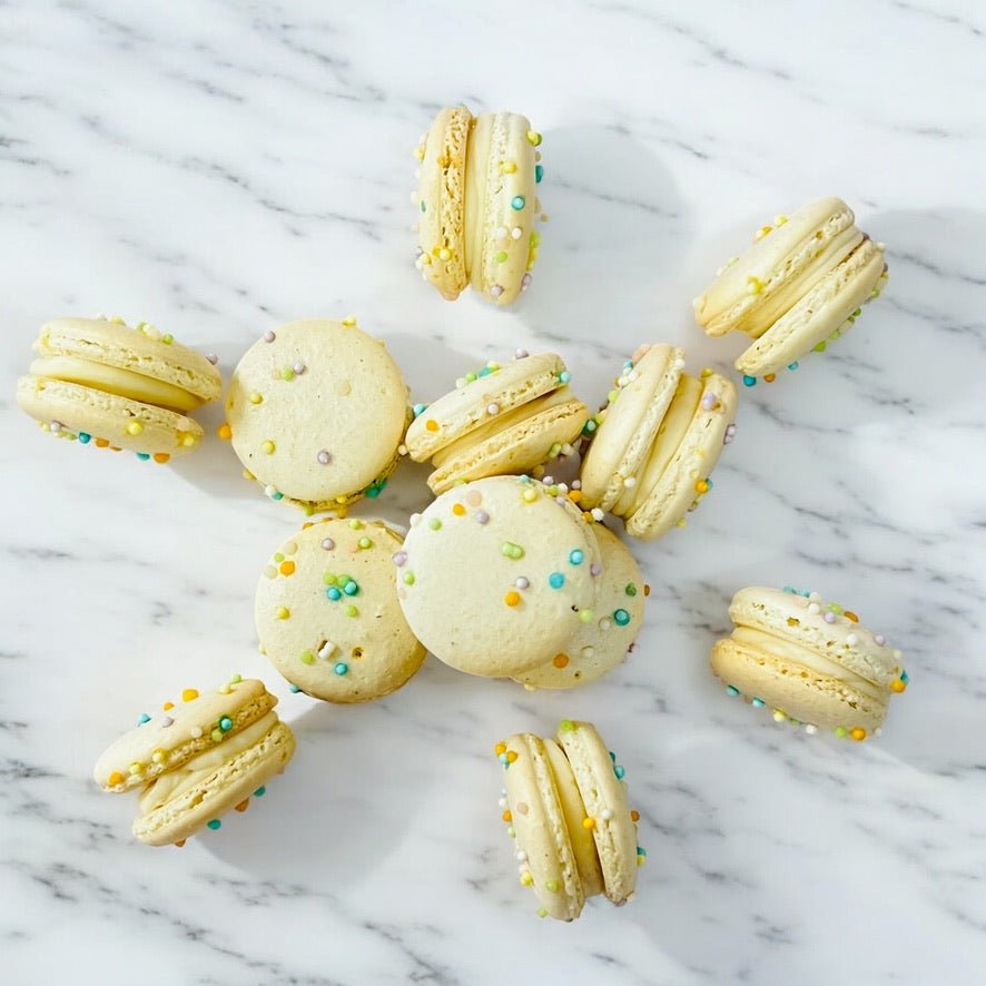 50 Pack Vanilla Mellow Dream French Macarons Value Pack - Macaron Centrale