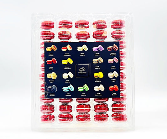 50 Pack Vanilla Milk Jam French Macaron Value Pack - Macaron Centrale
