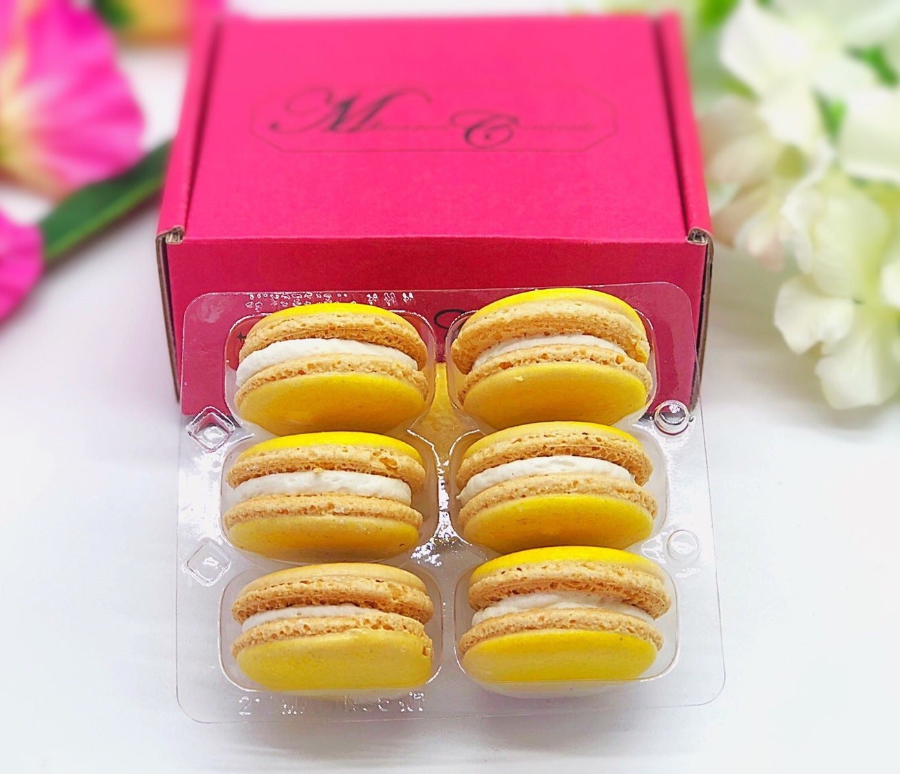 6 Pack banana macarons - Macaron Centrale