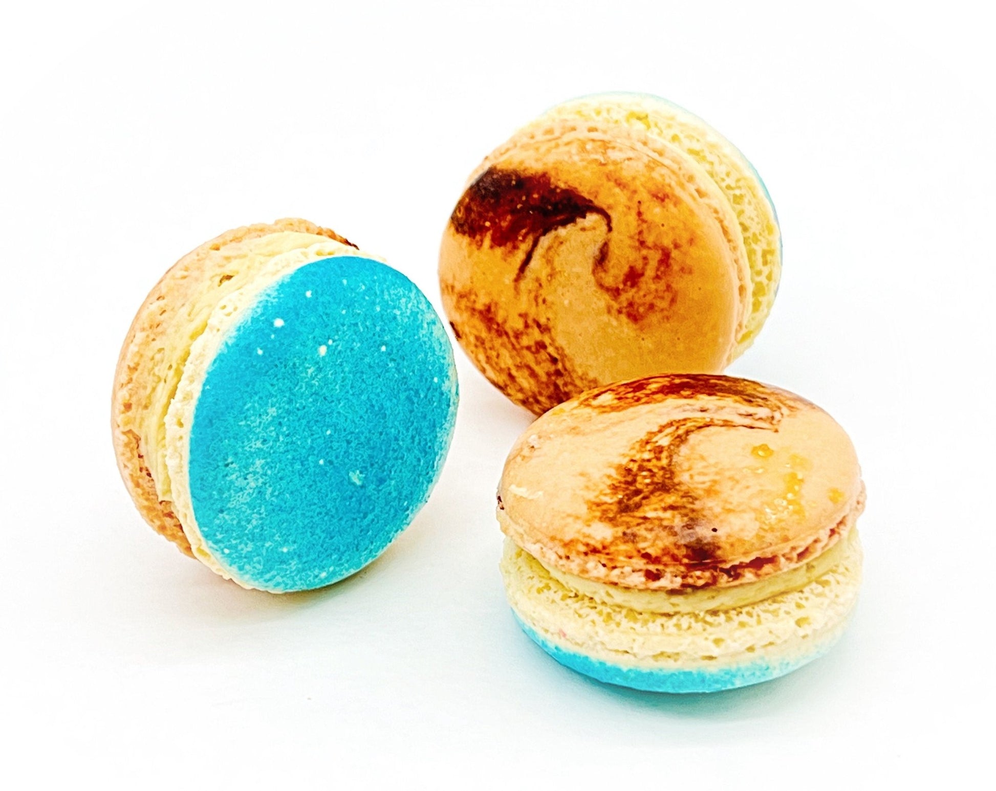 6 Pack Blueberry - Colombian Coffee French Macarons - Macaron Centrale6 Pack