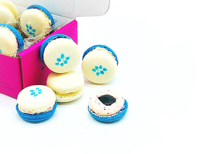 6 Pack Blueberry Sundae French Macarons - Macaron Centrale