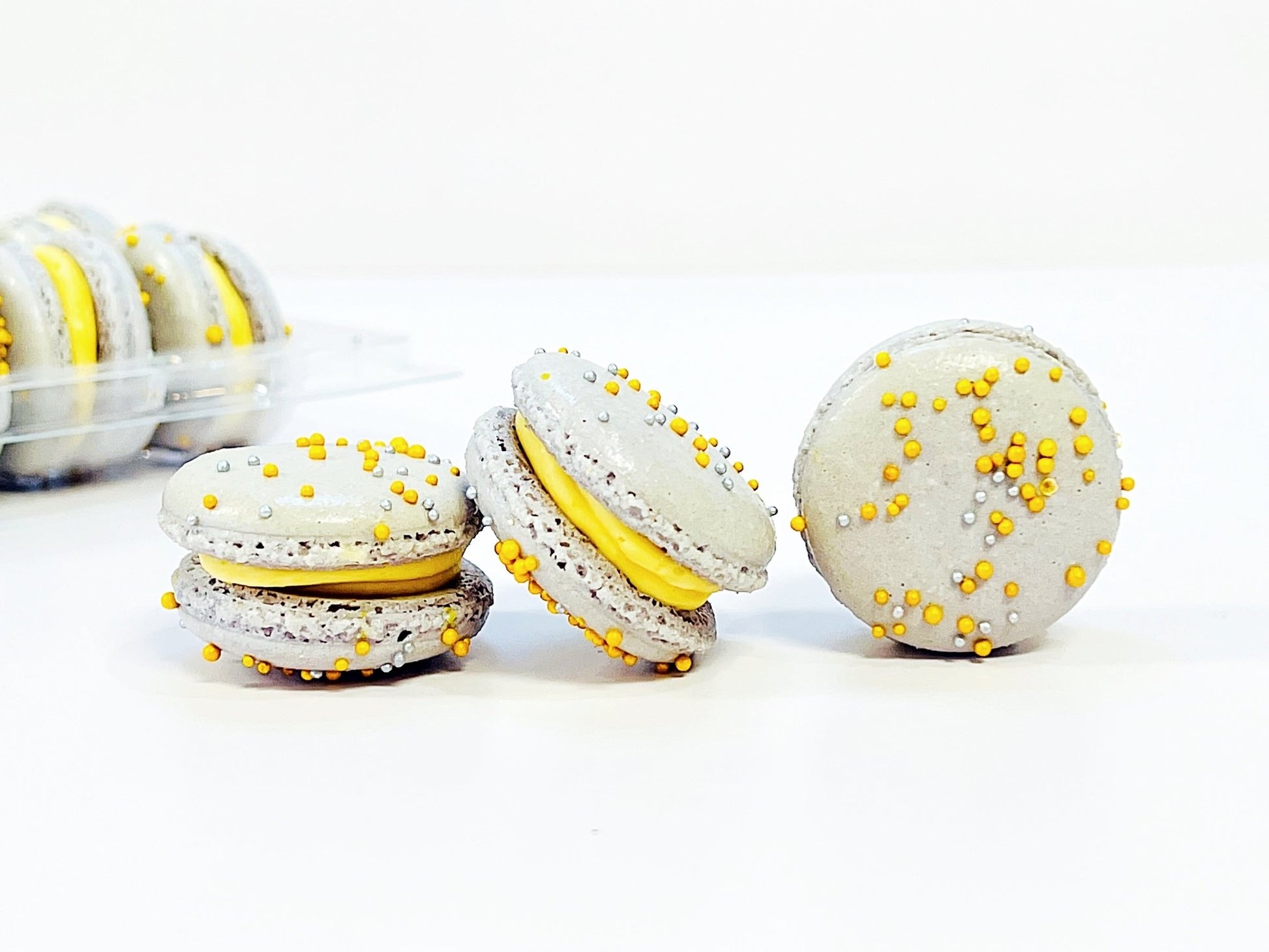 6 Pack Butterscotch Dark Chocolate French Macaron - Macaron Centrale