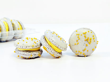 6 Pack Butterscotch Dark Chocolate French Macaron - Macaron Centrale