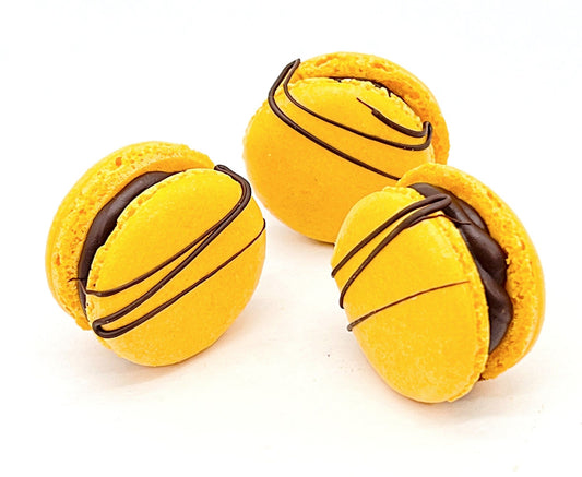 6 Pack Chocolate Marmalade French Macarons - Macaron Centrale