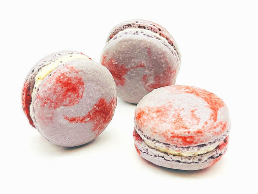 6 Pack Earl Grey Raspberry French Macaron - Macaron Centrale