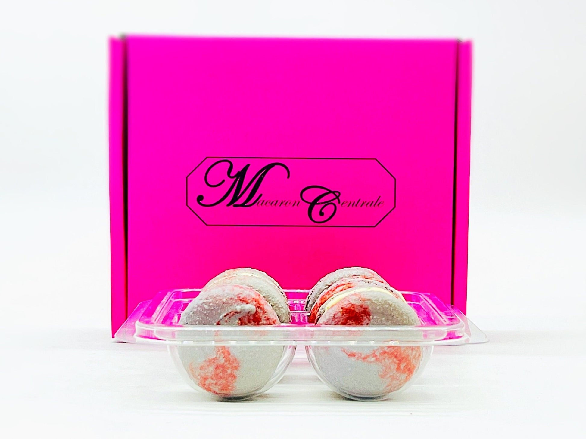 6 Pack Earl Grey Raspberry French Macaron - Macaron Centrale
