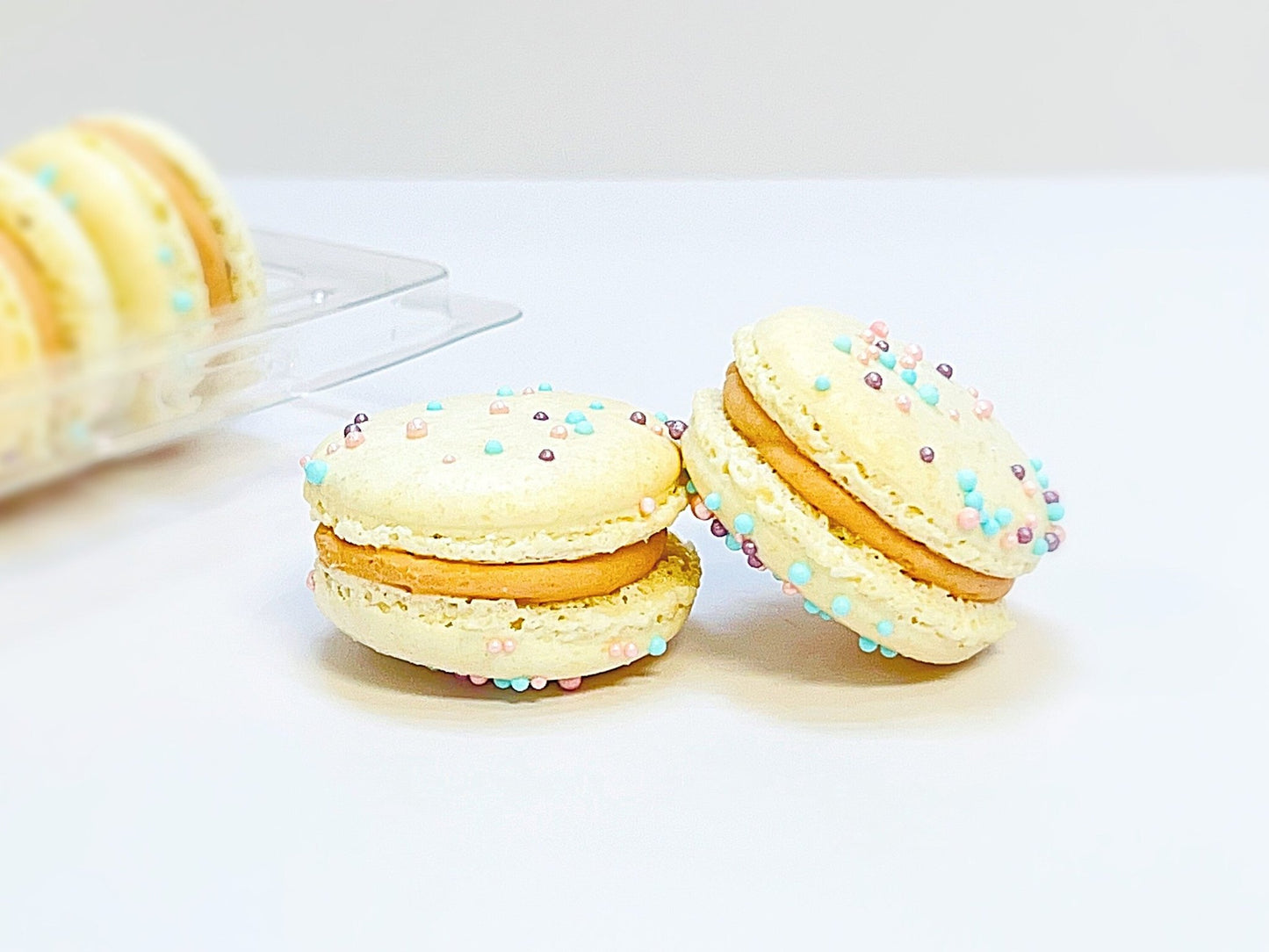 6 Pack Gourmet Caramel French Macarons - Macaron Centrale