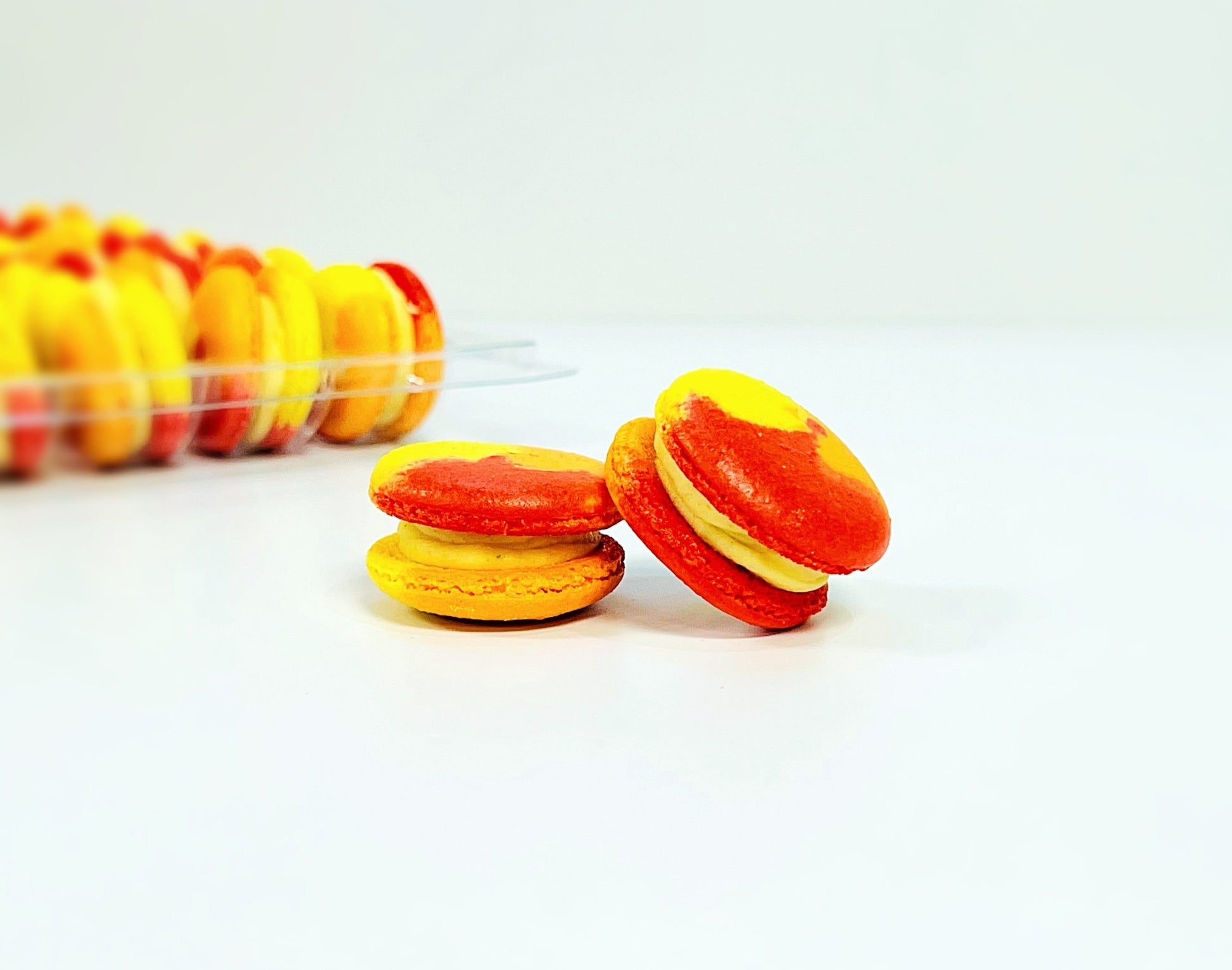 6 Pack Mango Cardamom French Macaron - Macaron Centrale