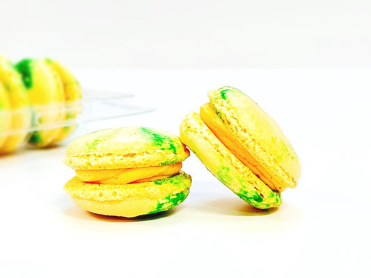 6 Pack Papaya Buttercream French Macarons - Macaron Centrale